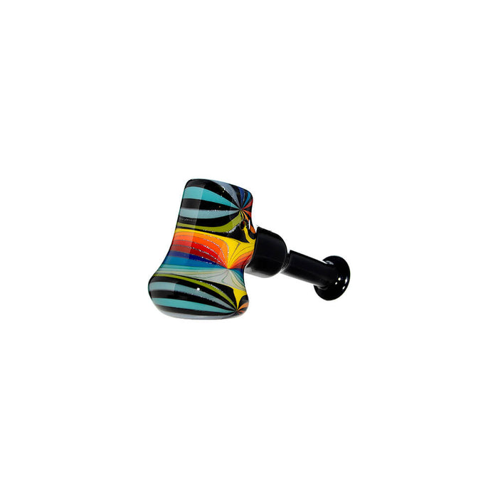Colorful Starburst Axe Glass Pipe - Artisan Borosilicate Hand Pipe
