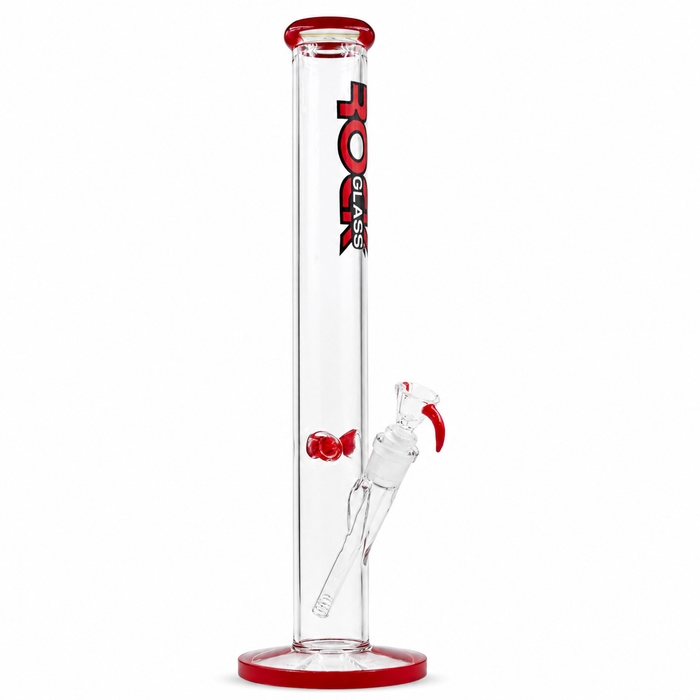 Rock Glass CrystalAxis Straight Tube Bong