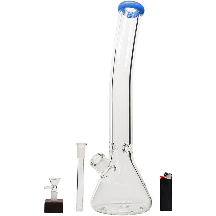 Glassic Bent Neck Beaker Glass Water Pipe | 14mm F | Colors Vary