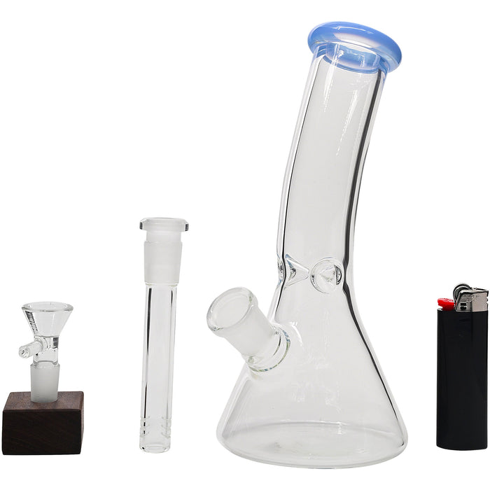 Glassic Bent Neck Beaker Glass Water Pipe | 14mm F | Colors Vary