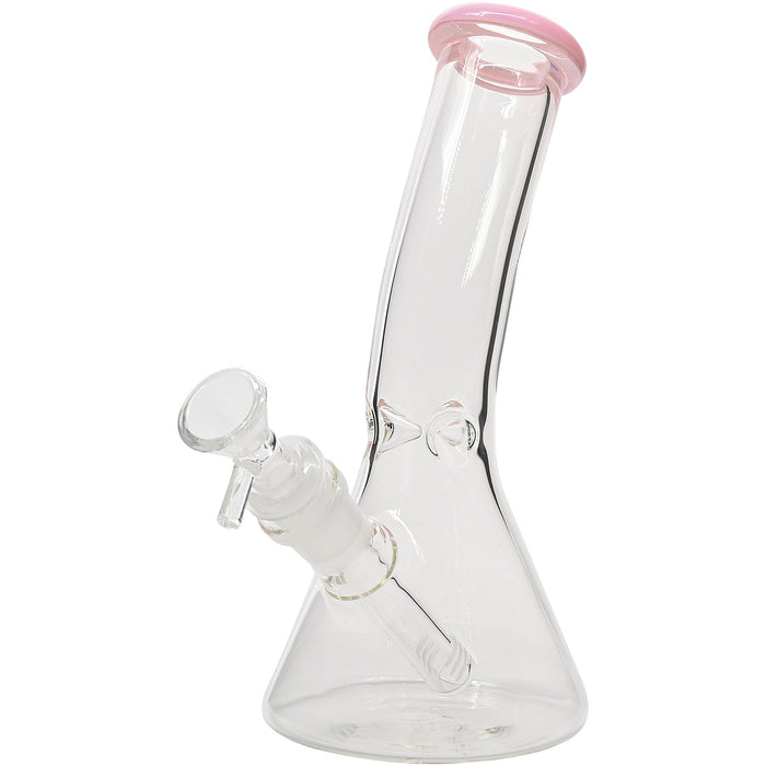 Glassic Bent Neck Beaker Glass Water Pipe | 14mm F | Colors Vary