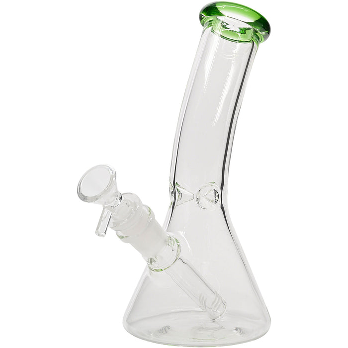 Glassic Bent Neck Beaker Glass Water Pipe | 14mm F | Colors Vary