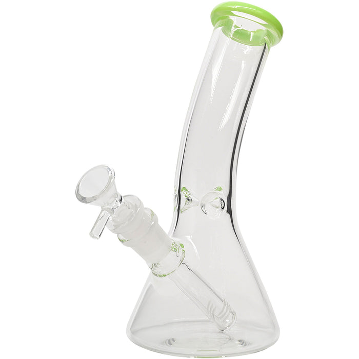Glassic Bent Neck Beaker Glass Water Pipe | 14mm F | Colors Vary