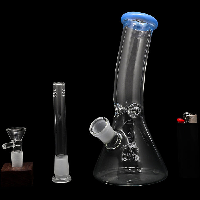 Glassic Bent Neck Beaker Glass Water Pipe | 14mm F | Colors Vary