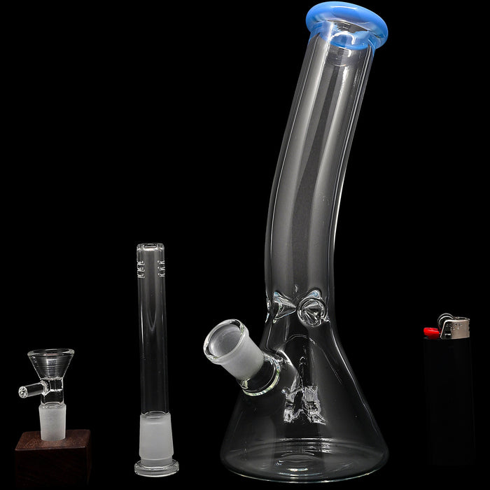 Glassic Bent Neck Beaker Glass Water Pipe | 14mm F | Colors Vary