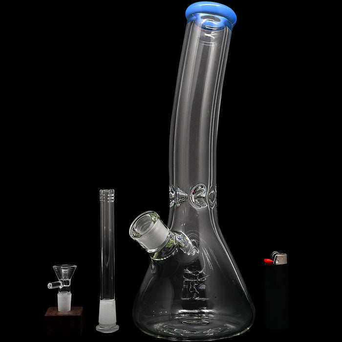 Glassic Bent Neck Beaker Glass Water Pipe | 14mm F | Colors Vary