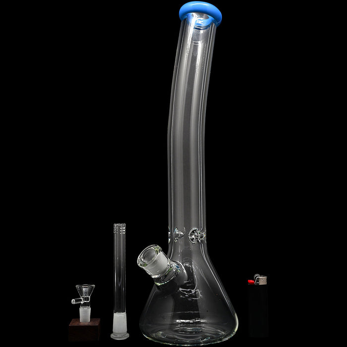 Glassic Bent Neck Beaker Glass Water Pipe | 14mm F | Colors Vary