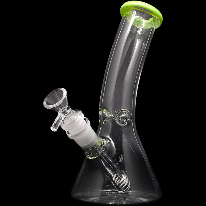 Glassic Bent Neck Beaker Glass Water Pipe | 14mm F | Colors Vary