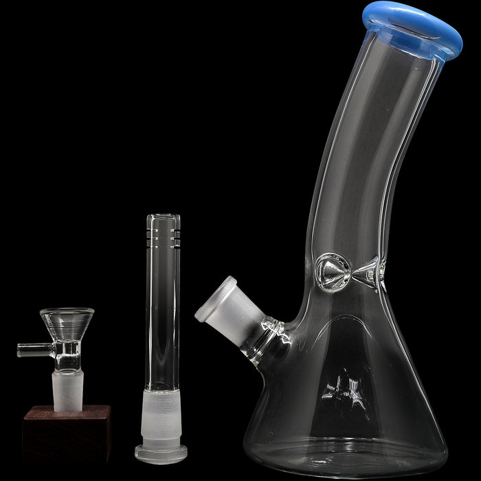 Glassic Bent Neck Beaker Glass Water Pipe | 14mm F | Colors Vary