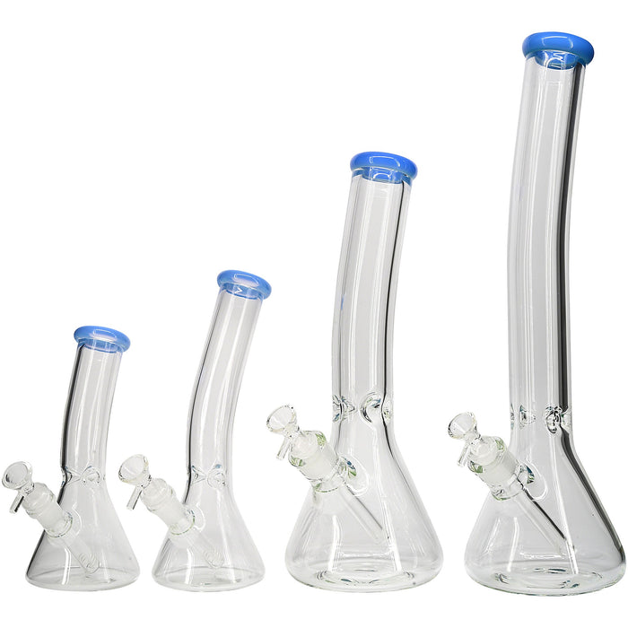 Glassic Bent Neck Beaker Glass Water Pipe | 14mm F | Colors Vary