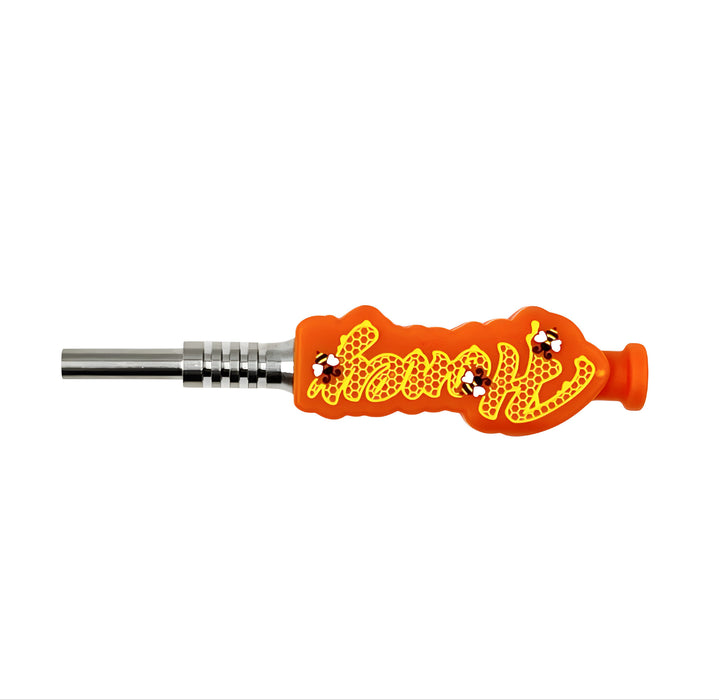 Honeycomb Nectar Sipper Silicone & Titanium Straw