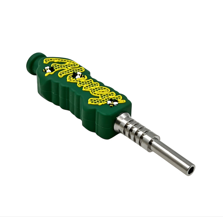 Honeycomb Nectar Sipper Silicone & Titanium Straw