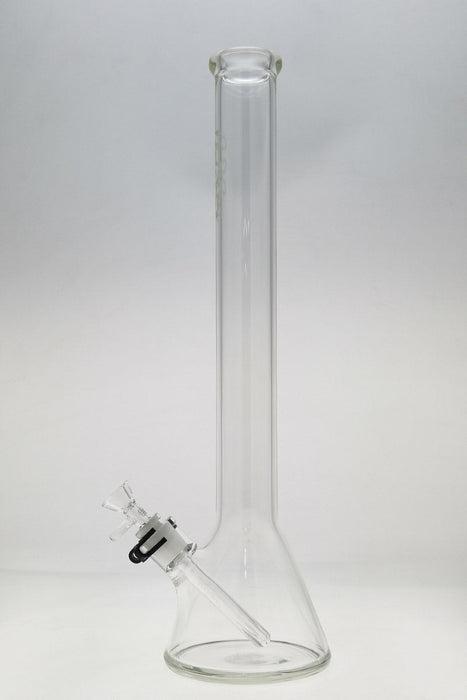 TAG - 20" Beaker 50x5MM - 18/14MM Downstem (5.00") Wavy Sandblasted Logo - Clear .01