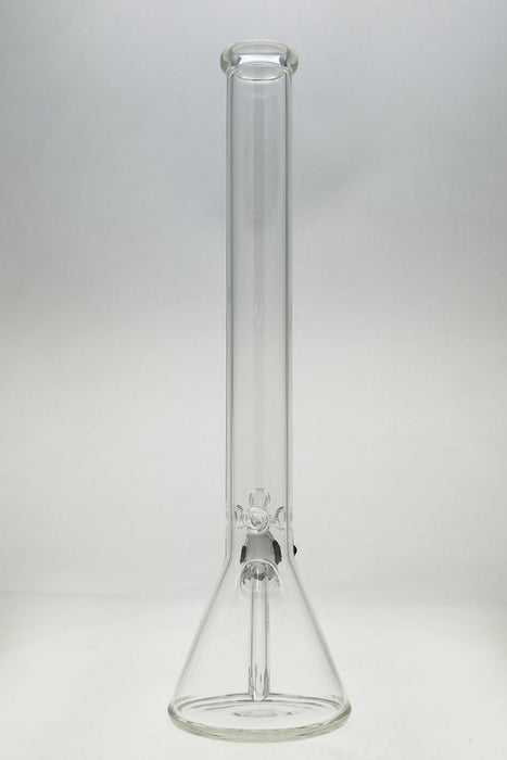 TAG - 20" Beaker 50x5MM - 18/14MM Downstem (5.00") Wavy Sandblasted Logo - Clear .01