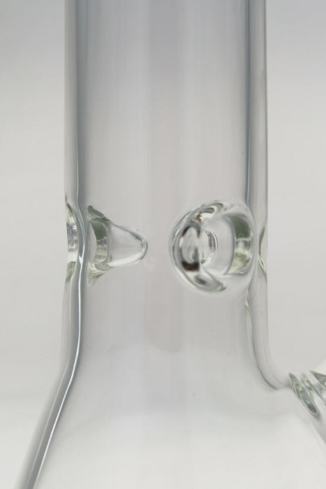 TAG - 20" Beaker 50x5MM - 18/14MM Downstem (5.00") Wavy Sandblasted Logo - Clear .01