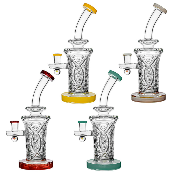 FLARED HELIX CARVED DAB RIG SERIES