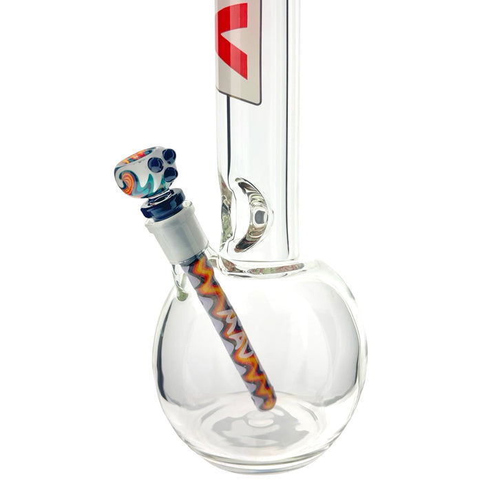 16" 9mm Old School Bubble Bottom Bong Retro Logo