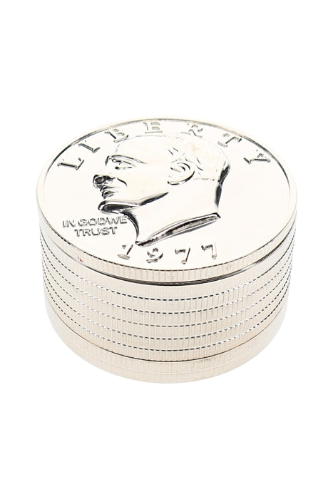 Coin 3-Part Metal Herb Grinder “Pocket UFO” – 2″