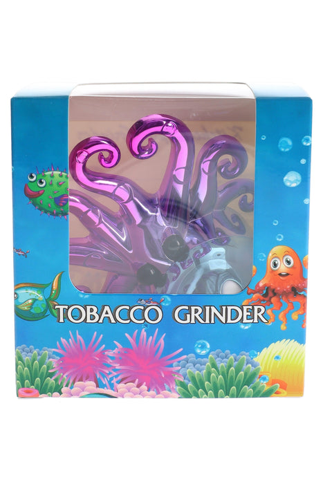 Octopus Metal Herb Grinder “Tentacle Twist” – 1¾″ – Assorted Colors