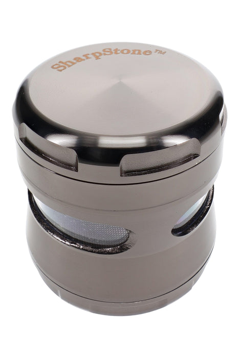 Windowed 4-Part Metal Herb Grinder – 2½″