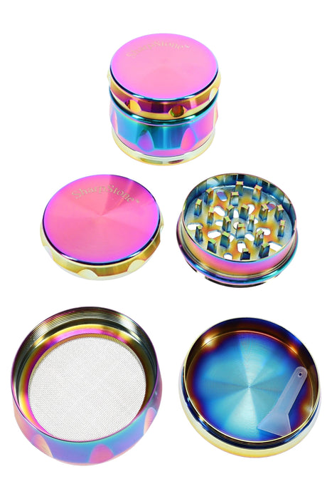 Rainbow 4-Part Metal Herb Grinder – 2″