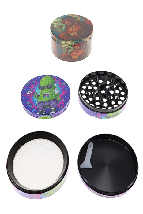 Metal Decal 4-Part Herb Grinder – 2½″