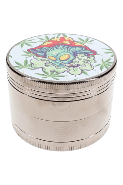 Decal 4-Part Metal Herb Grinder “Lid Trip” – 2″, 2½″ – Assorted