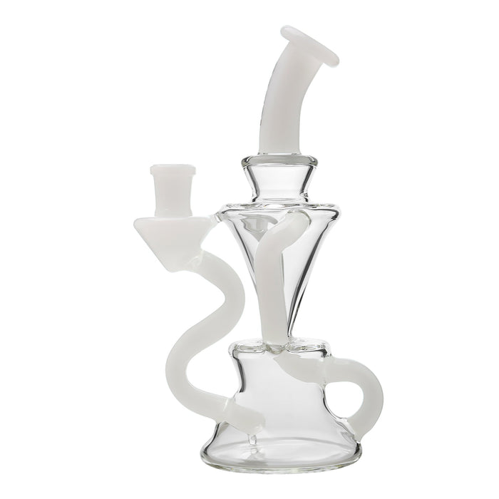 PREMIUM TWISTED RECYCLER RIG WITH COLOR-ACCENTED TUBES