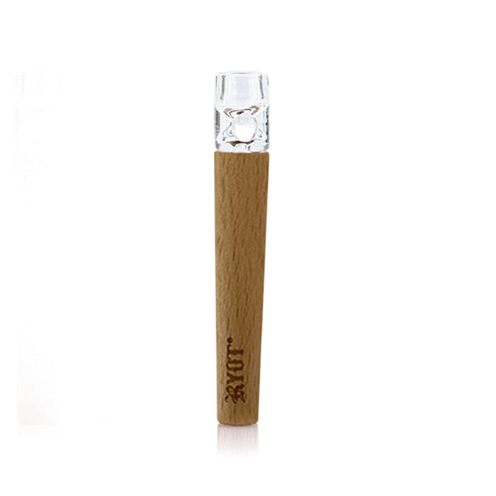 RYOT WOODEN ONE HITTER WITH GLASS TIP