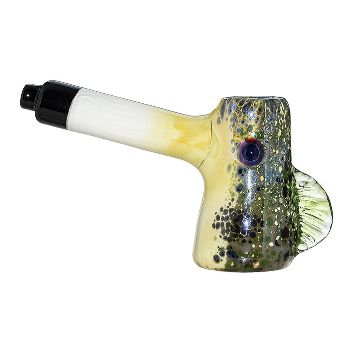 GLASS PUFFER FISH SCULPTED HAND PIPE