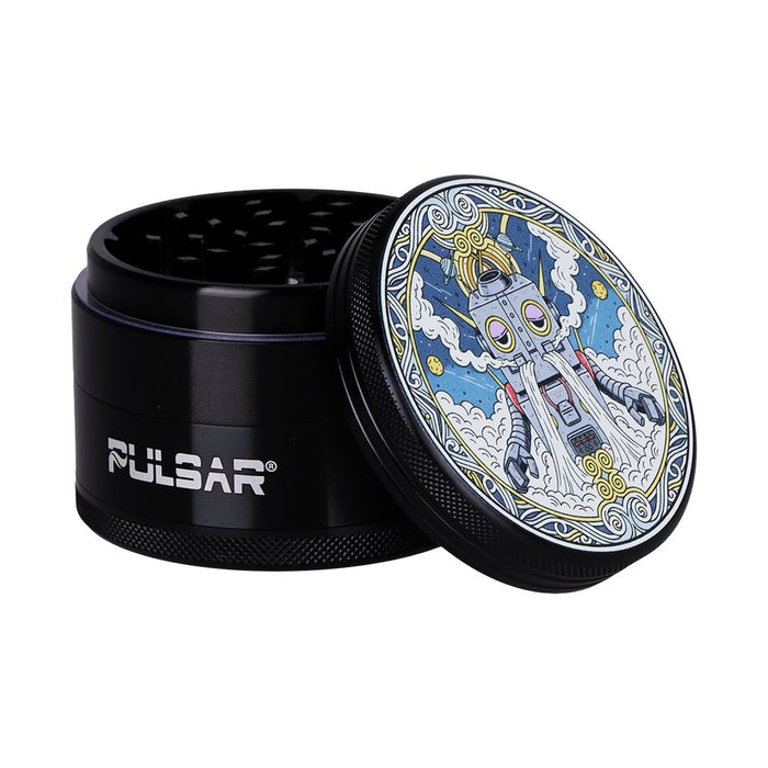 6PC DISPLAY - Pulsar Design Series Grinder - 2.5" / 4pc / Assorted Designs