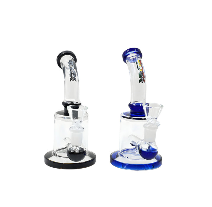 Rock Glass 6" Inline Perc Bong
