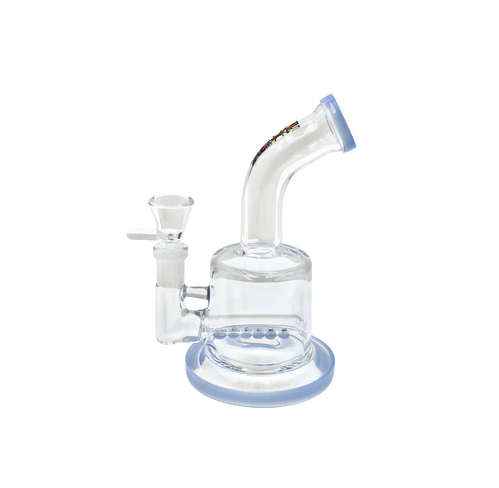 Rock Glass 7" Inline Perc Tube Bong