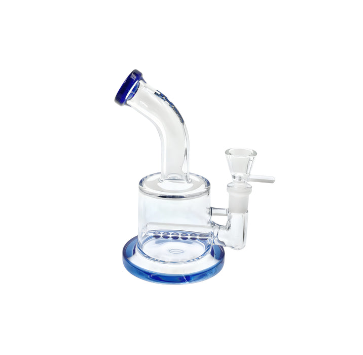 Rock Glass 7" Inline Perc Tube Bong