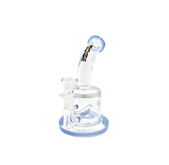 Rock Glass 7" Inline Perc Tube Bong