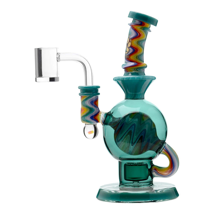 HEADY WIGWAG BALL RIG WITH ENCASED OPAL FLOWER OF LIFE PERC