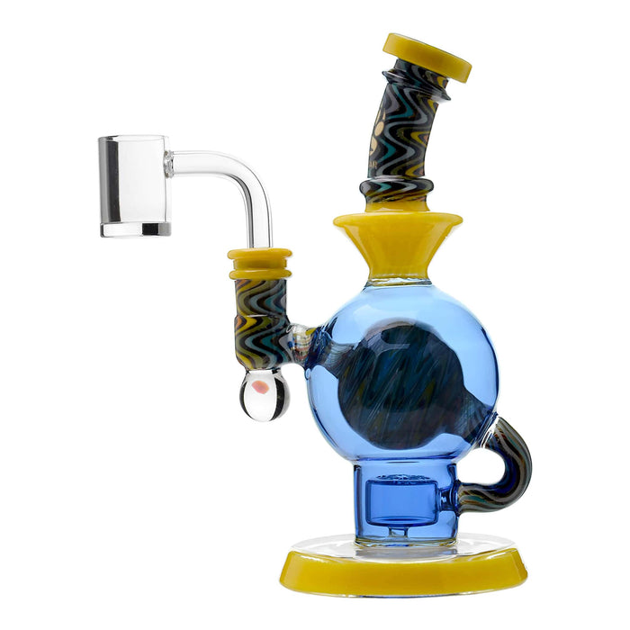 CALIBEAR HEADY WIGWAG BALL RIG WITH ENCASED OPAL FLOWER OF LIFE PERC