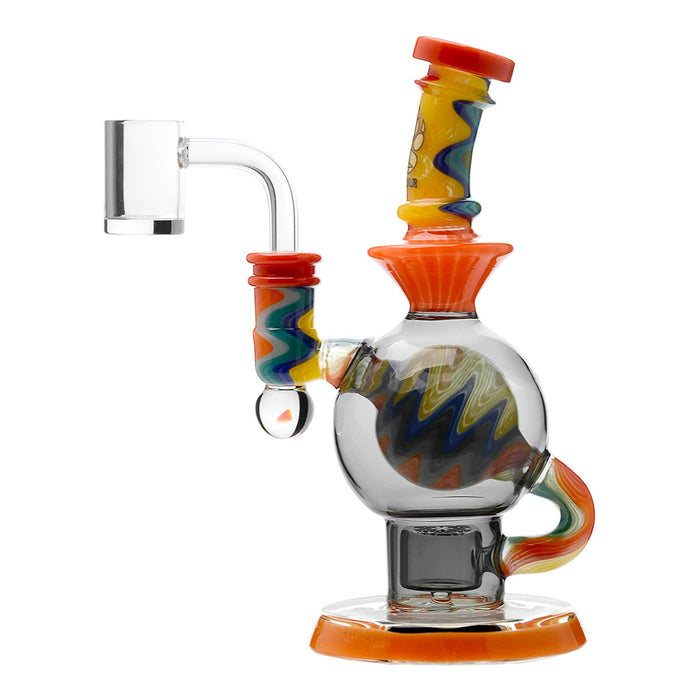 HEADY WIGWAG BALL RIG WITH ENCASED OPAL FLOWER OF LIFE PERC