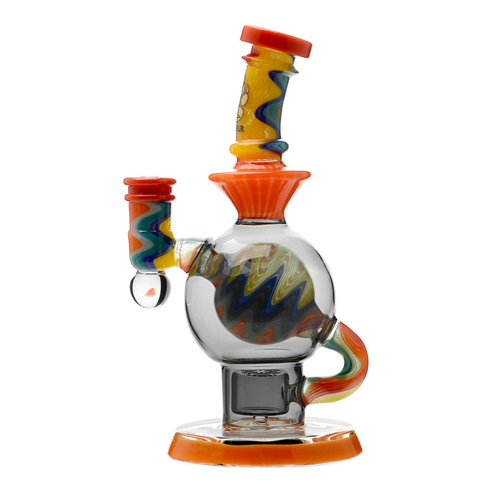 HEADY WIGWAG BALL RIG WITH ENCASED OPAL FLOWER OF LIFE PERC