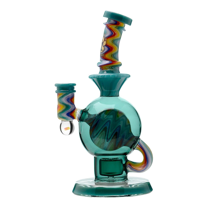 HEADY WIGWAG BALL RIG WITH ENCASED OPAL FLOWER OF LIFE PERC