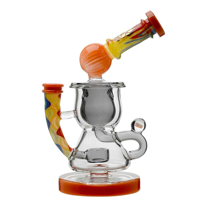 Calibear Heady Wigwag Klein Recycler W/ Encased Opal