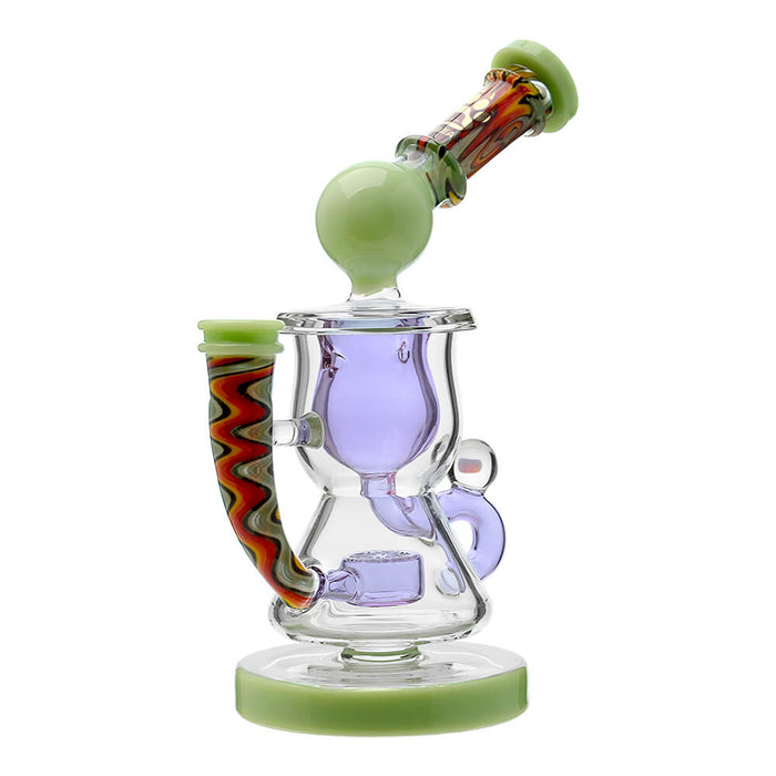 Calibear Heady Wigwag Klein Recycler W/ Encased Opal