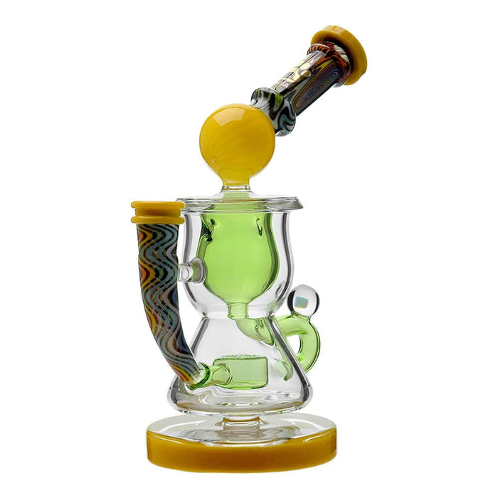 Calibear Heady Wigwag Klein Recycler W/ Encased Opal