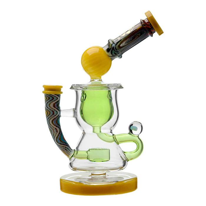 Calibear Heady Wigwag Klein Recycler W/ Encased Opal