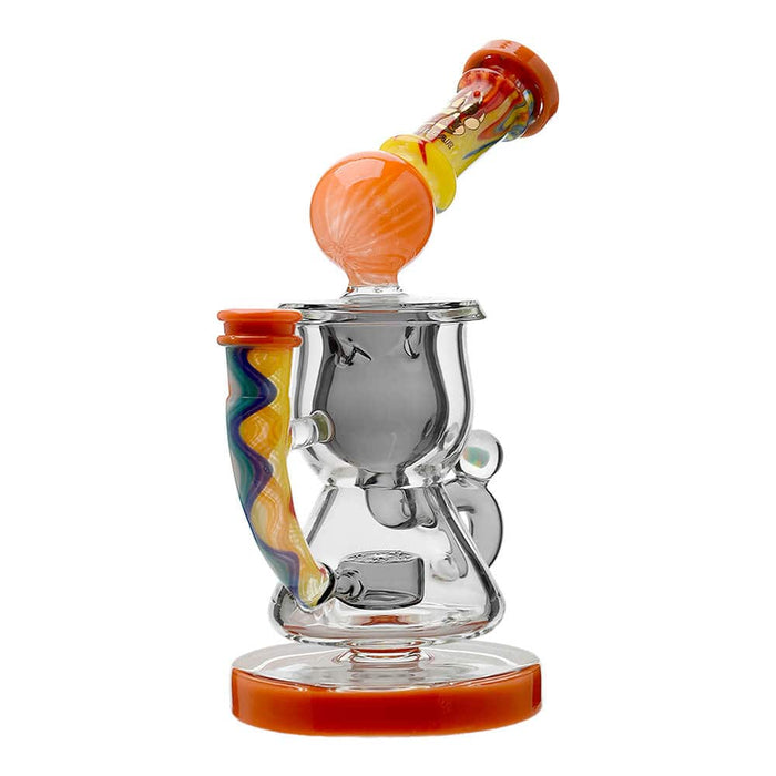 Calibear Heady Wigwag Klein Recycler W/ Encased Opal
