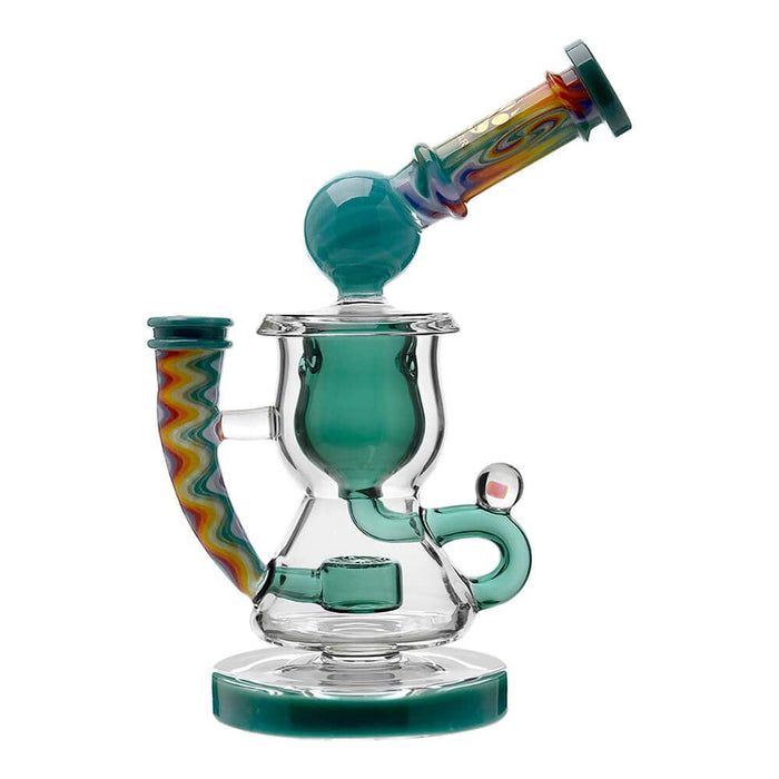 Calibear Heady Wigwag Klein Recycler W/ Encased Opal