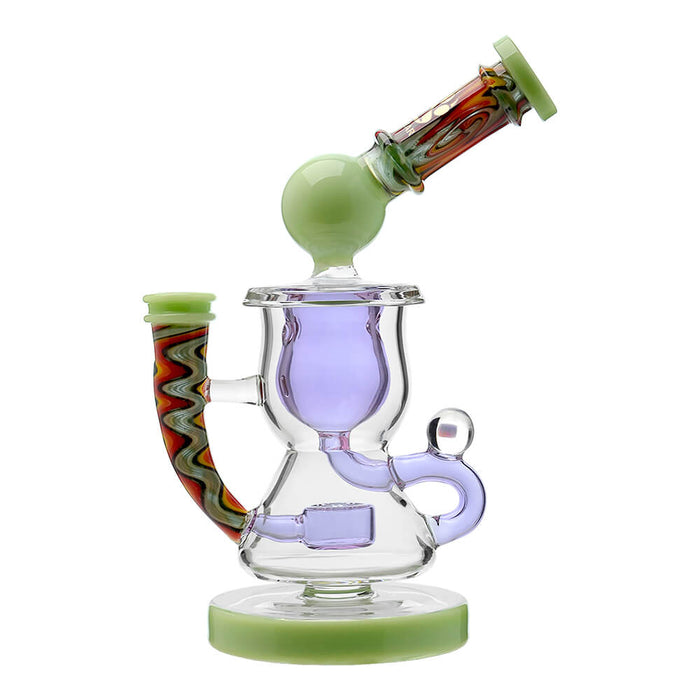 Calibear Heady Wigwag Klein Recycler W/ Encased Opal