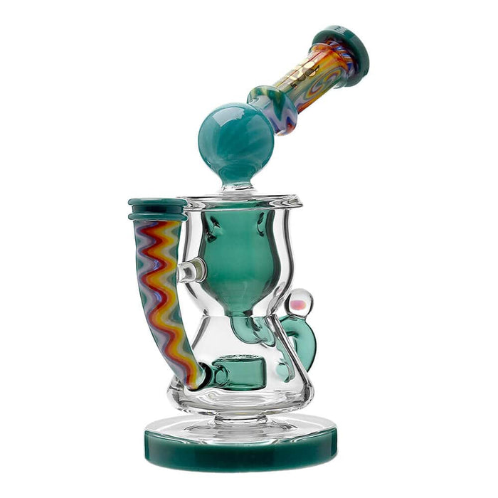 Calibear Heady Wigwag Klein Recycler W/ Encased Opal