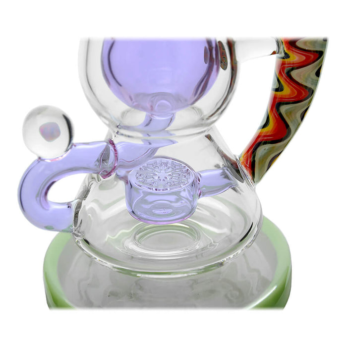 Calibear Heady Wigwag Klein Recycler W/ Encased Opal