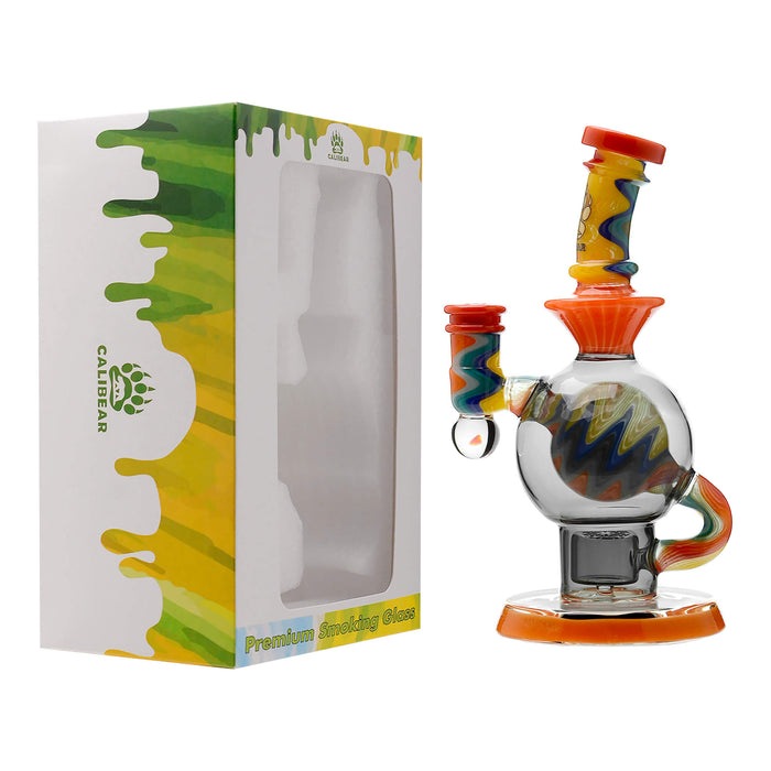 CALIBEAR HEADY WIGWAG BALL RIG WITH ENCASED OPAL FLOWER OF LIFE PERC